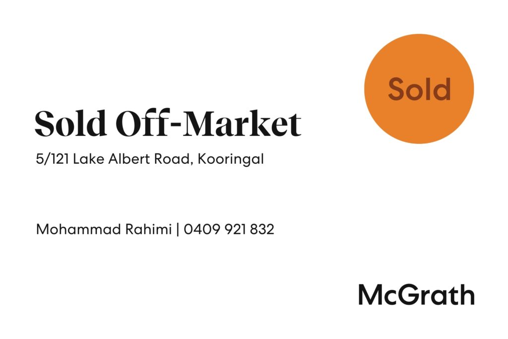 Sold - 5/121 Lake Albert Road - New Property in Kooringal - Real Estate by Mohammad Rahimi