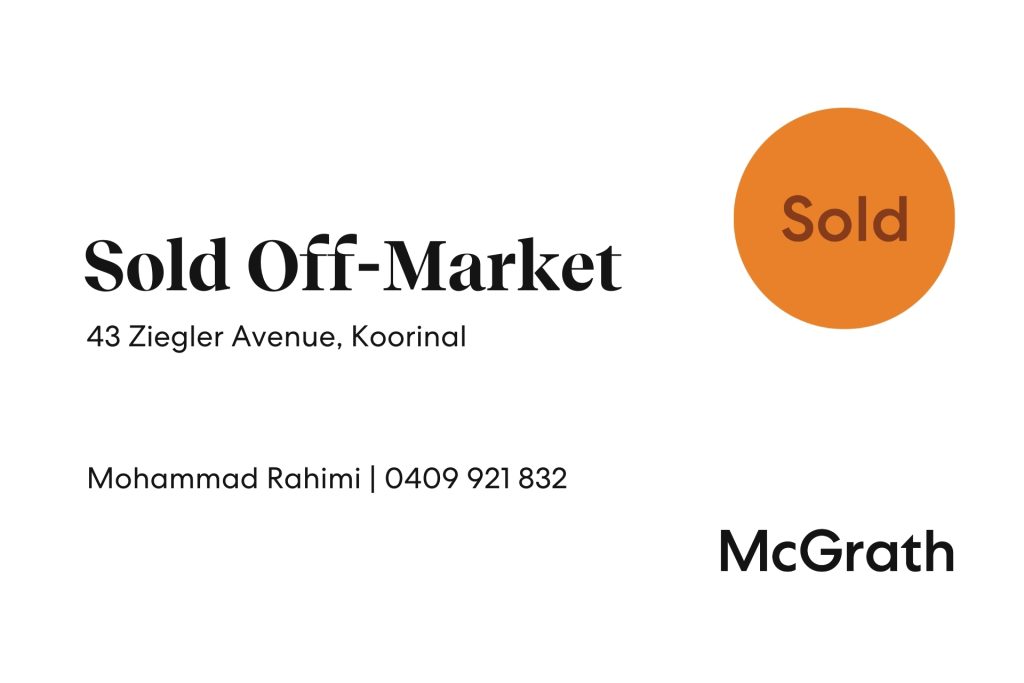 Sold - 43 Ziegler Avenue - New Property in Kooringal - Real Estate by Mohammad Rahimi