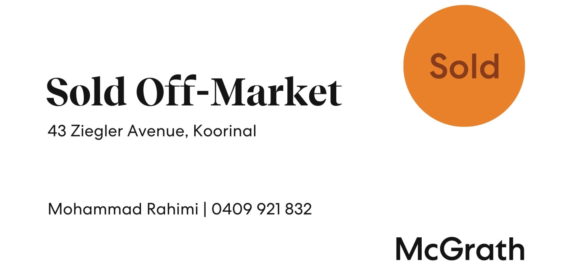 Sold - 43 Ziegler Avenue - New Property in Kooringal - Real Estate by Mohammad Rahimi